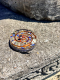 7 Chakra Pocket Orgonite Disc | Lapis Lazuli, Carnelian, Clear Quartz & Copper Spiral | Full Chakra Alignment On the Go