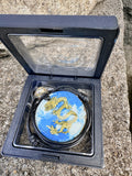 Blue Dragon Prosperity Pendant cobalt blue marbled resin gold prosperity dragon in premium black floating display gift box Batuan Bali