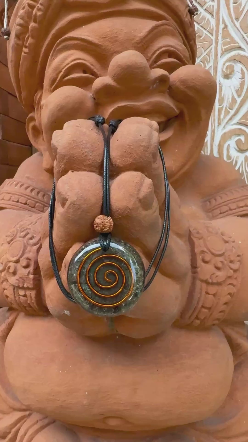 Shiva Trishula Pendant | Trishula Symbol, Third Eye Stone & Tesla Spiral | Spiritual Journey, Intuition & Sacred Transformation | Wearable Orgonite
